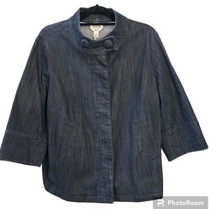 Talbots Stretch Denim Dark Wash Jacket Size 1X